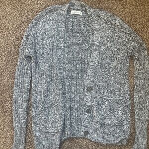 Gray Cardigan Sweater